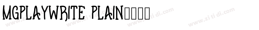 MgPlayWrite Plain字体转换